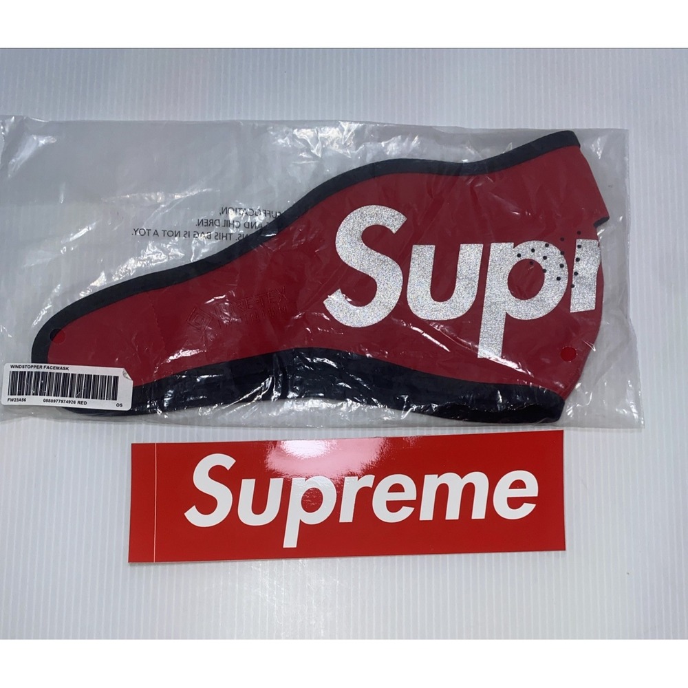 Supreme Windstopper Face Mask Red, Black FW23 Brand New 100% Authentic C89